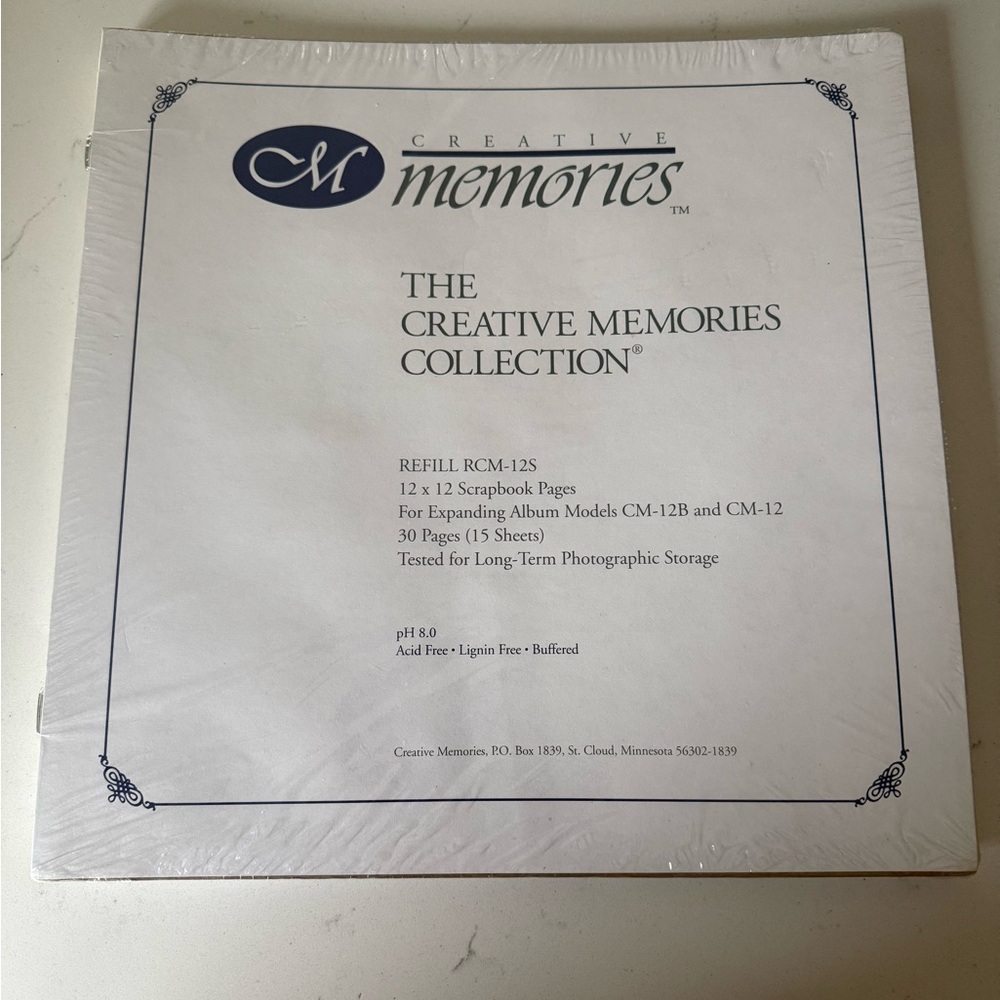 Creative Memories 12x12 Refill Pages - Classic White